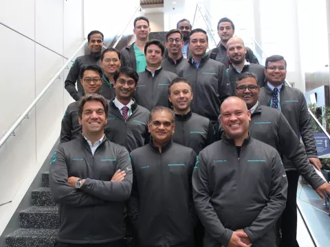 The GRI Clinical Fellowship team posing in a group on some stairs