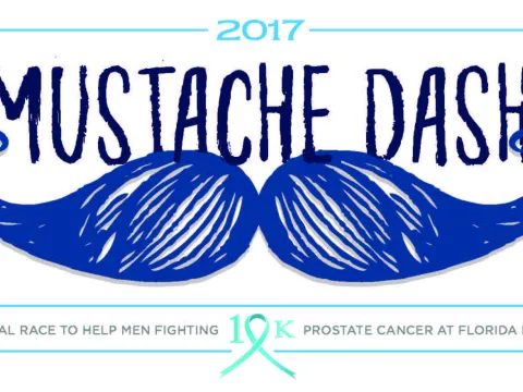 Mustache dash 10k logo